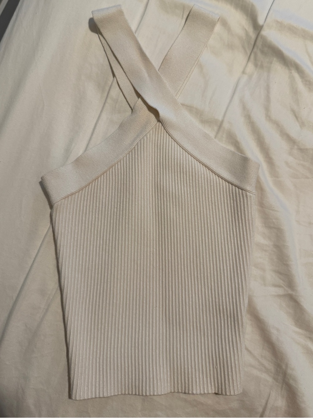 Off White Halter Knit Top